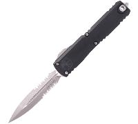 Microtech ULTRATECH GEN IV D/E APOCALYPTIC PART SERRATE BLACK 11224-11AP