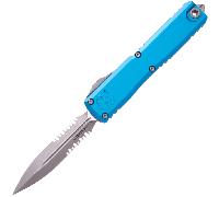 Microtech ULTRATECH GEN IV D/E APOCALYPTIC PART SERRATE BLUE 11224-11APBL