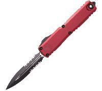 Microtech ULTRATECH GEN IV D/E BLACK PART SERRATE MERLOT 11224-2MR