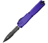 Microtech ULTRATECH GEN IV D/E BLACK PART SERRATE PURPLE 11224-2PU