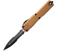 Microtech ULTRATECH GEN IV D/E BLACK PART SERRATE TAN 11224-2TA