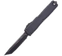 Microtech ULTRATECH ZBP T/E SHADOW DLC PARTIAL SERRATED DLC HARDWARE 1123-2DLCTS