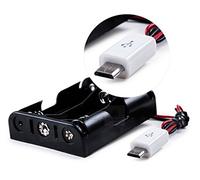 MicroUSB Battery Holder (3xAA) , Can Hold 3 AA Batteries. Compatible with Arduino Controllers with micro USB interface.