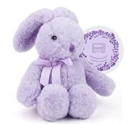 Microwavable Lavande Lapin, Doudou lesté avec perles en céramique, fourrure douce, compagnon parfumé pour la relaxation, chauffe-mains, cadeau pour adulte de 18 cm et plus, 18 cm
