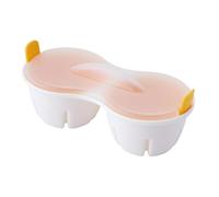 Microwave Egg Boiler, 2-Cavity Cooker, Portable Boiled Egg Maker with Lid, Quick & Easy Cooking, Excellent Microwave Poacher for Breakfast, 8.66x3.43x4.33 inches