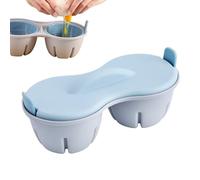 Microwave Egg Cooker - Egg Steamer, Eegg Boiler For Microwave, 2-Cavity Dining Steamer, Cuve Kitchen Gadgets Cook Soft And Hard Boiled EggS, MicrowaveS Poacher With Lid, Poached EggS Maker