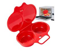 Microwave Egg Poacher - 2 Cavity Nonstick Quick Egg Cooker | Nonstick 2 Cavity Microwavable Egg Poacher, Quick Boiler For Cooking Breakfast Sandwiches Cheese And Hamburgers