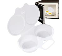 Microwave Egg Poachers 2 Cups, Nonstick Poached Egg Maker With Lid
