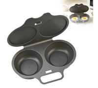 Microwave Egg Steamer Plastic Egg Frying Pan Microwave Egg Steamer | Lot de 2 cuiseurs à œufs pour -ondes pratiques pour simultanément deux œufs chacun Fabriqué Facile à Nettoyer