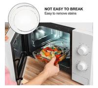 Microwave Oven Glass Plate Microwave Glass Turntable Plate Replacement Flat Base Glass Tray 24.5cm/9.6 Inches (flat Bottom)