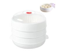 Microwave Oven Steamer, Microwave Steamer for Vegetables, Layered Water Storage Design, Kitchen Cooking Steamers for Cooking Food and Vegetables (Circular+Three Layers)