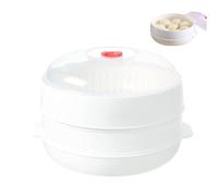 Microwave Oven Steamer, Microwave Steamer for Vegetables, Layered Water Storage Design, Kitchen Cooking Steamers for Cooking Food and Vegetables (Circular+Two Layers)