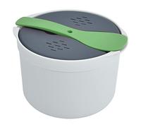 Microwave Pasta Cooker,Microwave Rice Cooker,2l Food Grade Pp Material Rice Spoon,Lid Strainer Steaming Pot Set (Vert)