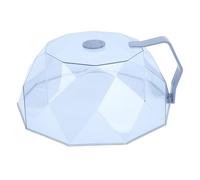 Microwave Splatter Cover | Oil Proof Lid with Adjustable Vent & Handle | High Temp Safe Food Cover for Plates/Bowls/Dishes | BPA Safe ABS PC Material (Blue)
