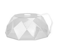 Microwave Splatter Cover | Oil Proof Lid with Adjustable Vent & Handle | High Temp Safe Food Cover for Plates/Bowls/Dishes | BPA Safe ABS PC Material (White)