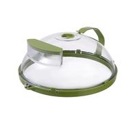 Microwave Splatter Cover, Vented Food Lid with Mat Base, Built