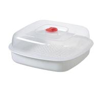 Microwave Steamer - 20,8 x 20,8 x 8,5 cm Microwave Oven Steamer Food Grade Steaming Heating Cookware | Micro-waves Pot With Lid For Buns Rice Stews Vegetables Fish Food Dinner Meals