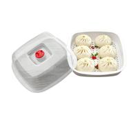 Microwave Steamer - Grade Cooker Secure Lid for Healthy Veggies, Rice Fish with Quick Heating Function, Multi-Purpose Steaming Cookware for Baby Food, Buns, Stews, Dinner Meals, 8.19in