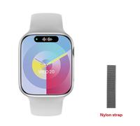 Microwear-W29s Chatgpt Smartwatch Pour Hommes Et Femmes,47mm,Ai Watch Face 2.01,Ndavid,Ecg,Gps Tracker,Bluetooth,Appel,Sports Smartwatch - Type Add Nylon Silver