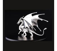 Microworld Puzzle en métal 3D, Kits de modèle en métal de Dragon mécanique, Collection d'acier Warcraft, Bricolage Artisanal Animal Easy Metal Model Kits pour débutant à Construire