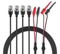 Micsoa BNC Test Leads Set, BNC to Alligator Clips, BNC to Mini Test Clips, BNC to BNC Cable Oscilloscope Test Probe Leads 3 Pack