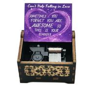 Micteney Boîte à musique romantique Can't Help Falling in Love, cadeau d'anniversaire, de Saint-Valentin pour femme, petite amie, cadeau romantique