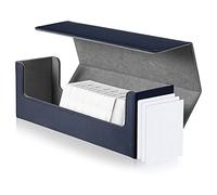 Micvtve Boîte de rangement pour 400 cartes en cuir synthétique pour jeux de cartes à collectionner (bleu)