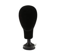 Micvtve Flocage Mousse Mannequin TêTe Modèle Photographie Accessoires Adulte Mannequin TêTe Moule Perruques Lunettes Chapeau PréSentoir Noir