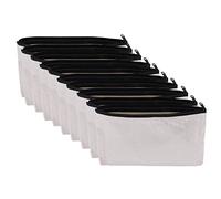 Micvtve Lot de 10 trousses vierges en toile pour loisirs créatifs, stylos, maquillage, trousse à crayons en toile de coton, sac de voyage