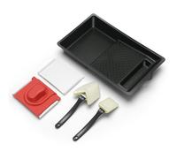 Micvtve Lot de 5 tampons de peinture pour murs et plafonds, outil de bordure avec tampon de retouche, peinture d'angle, plateau de peinture, recharges de tampons de rechange, peinture rapide et facile