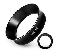 MICXNIC Entonnoir doseur de 54 mm, anneau doseur d'expresso avec 8 magnétiques, entonnoir de dosage de café de 2 cm de haut pour porte-filtre Sage Breville de 54 mm, accessoires en aluminium, noir
