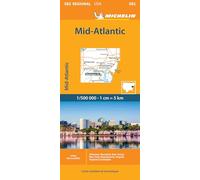 Collectif Michelin – Carte régionale Mid-Atlantic 1/500.000 – Broché
