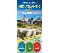 Mid-Atlantic USA Planning Map - 1ed - Anglais - - Lonely planet eng - Lonely Planet - Atlas / carte