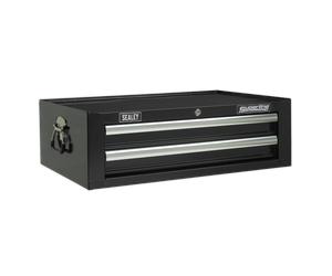 Mid-Box 2 Tiroir avec Boule Roulement Coulisses - Noir - Sealey AP26029TB Neuf