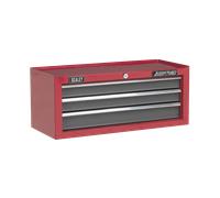 Mid-Box 3 Tiroir Avec Ball-Bearing Glisse - Rouge/Gris - Sealey AP22309BB Neuf