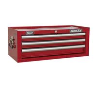 Mid-Box 3 Tiroir avec Boule Roulement Coulisses - Rouge AP33339 Sealey Neuf
