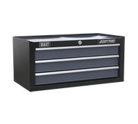 Mid-Box 3 Tiroir avec Rotule Roulement Glisse - Noir/Gris - Sealey AP3503TB Neuf