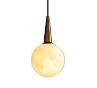 Mid CELETT Pendant Light Kitchen Island 3D Printing Moon Plafonnage Suspendu Vintage Gold Mini Éclairage Aymordage Boule Blanche Chandelier pour la Chambre à Manger de Chambre à Coucher de Chambre à