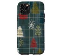Mid Century Christmas Tree Holiday Pattern Vintage 1950s Coque pour iPhone 11 Pro