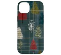 Mid Century Christmas Tree Holiday Pattern Vintage 1950s Coque pour iPhone 14 Plus