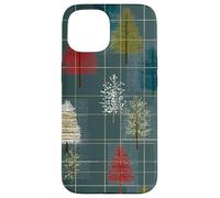 Mid Century Christmas Tree Holiday Pattern Vintage 1950s Coque pour iPhone 15