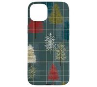 Mid Century Christmas Tree Holiday Pattern Vintage 1950s Coque pour iPhone 15 Plus