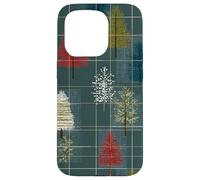 Mid Century Christmas Tree Holiday Pattern Vintage 1950s Coque pour iPhone 15 Pro