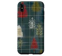 Mid Century Christmas Tree Holiday Pattern Vintage 1950s Coque pour iPhone XS Max