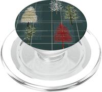 Mid Century Christmas Tree Holiday Pattern Vintage 1950s PopSockets PopGrip pour MagSafe