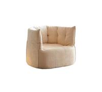 Mid Century Deep Relaxation Sofa, Bean Bag Chair Modern Round Barrel Upholstered rigantin, for Living Room Bedroom(A)