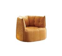 Mid Century Deep Relaxation Sofa, Bean Bag Chair Modern Round Barrel Upholstered rigantin, for Living Room Bedroom(C)
