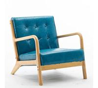 Mid-Century Modern Accent Armchair, Faux Leather Chair for Living Room, Upholstered Comfy Lounge, Reading Side for Bedroom(3)