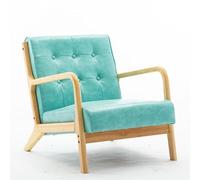 Mid-Century Modern Accent Armchair, Faux Leather Chair for Living Room, Upholstered Comfy Lounge, Reading Side for Bedroom(6)