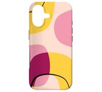 Mid Century Modern Circles Geometric Pink Yellow Shapes Coque pour iPhone 17